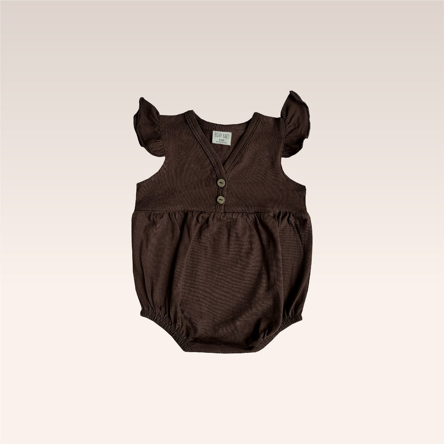 Cappucino Ruffle Bodysuit Overall