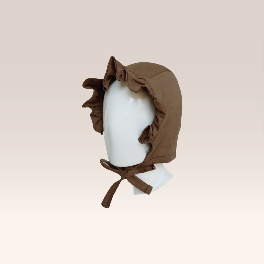 Choco Baby Ruffle Bonnet
