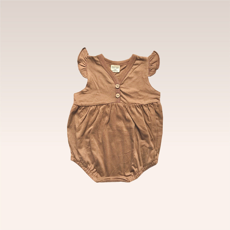 Choco Ruffle Bodysuit Overall