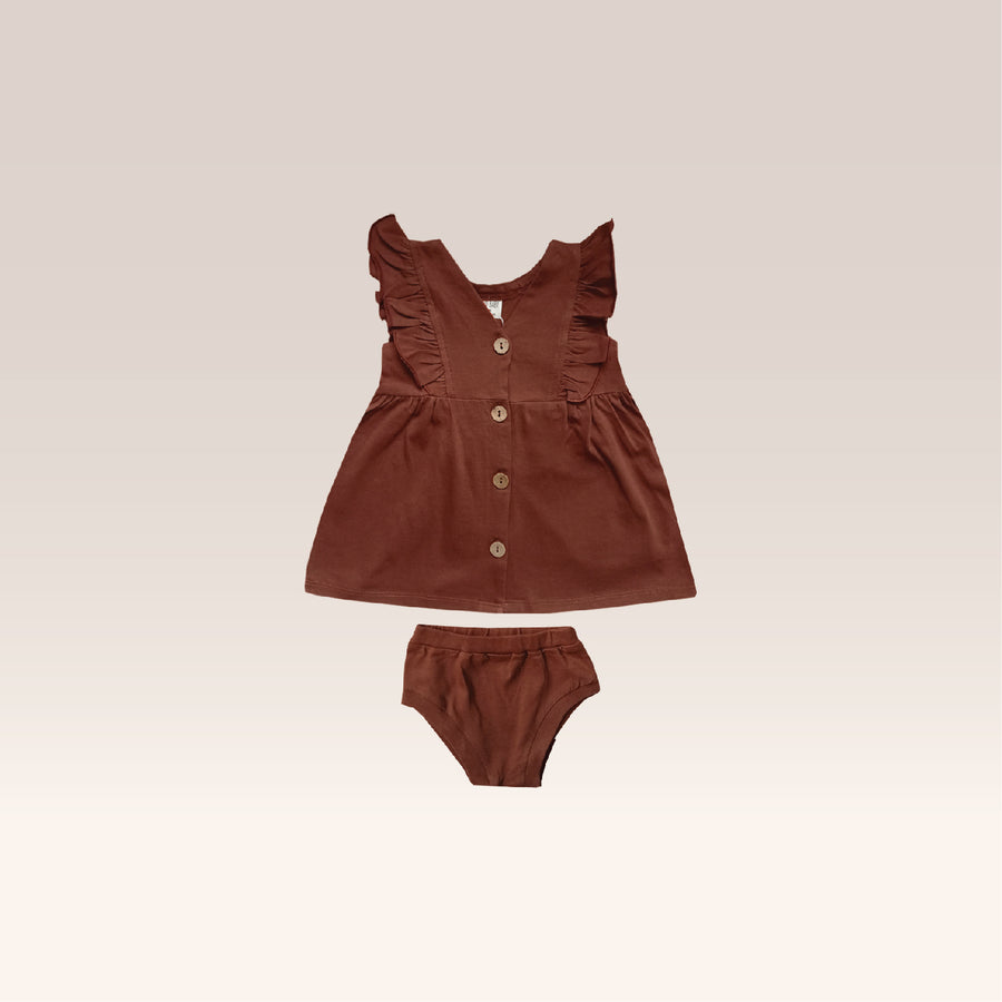 Gingerbread Febe Ruffle Dress