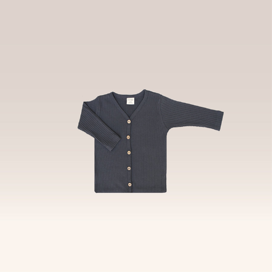 Iron 100% Cotton Ribbed Cardigan