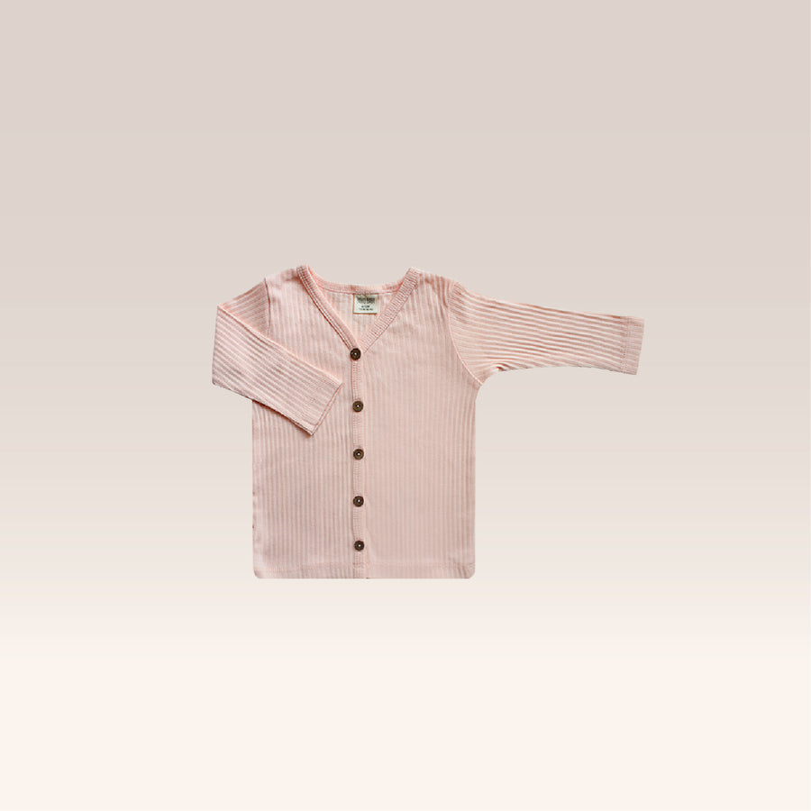 Pearl 100% Cotton Ribbed Cardigan