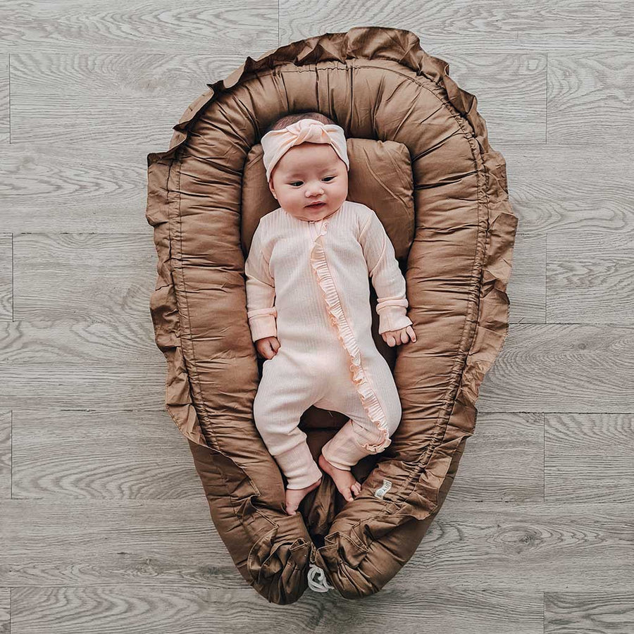 Pearl Sleepsuit Ruffle Zipper