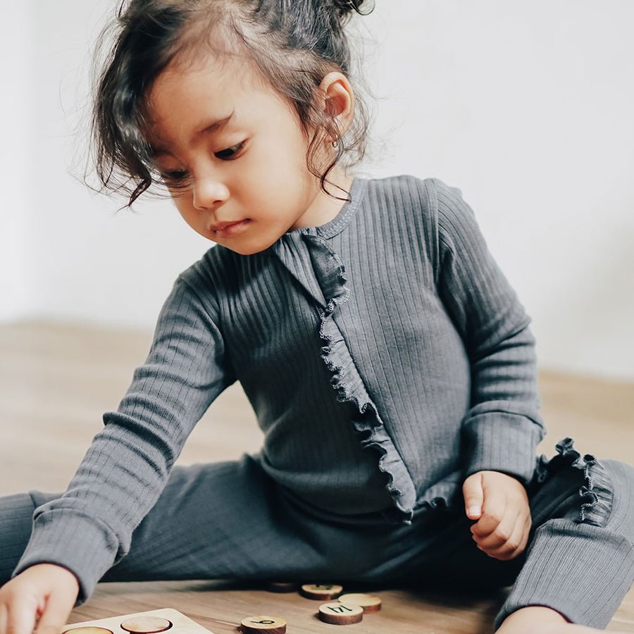 Iron Sleepsuit Ruffle Zipper