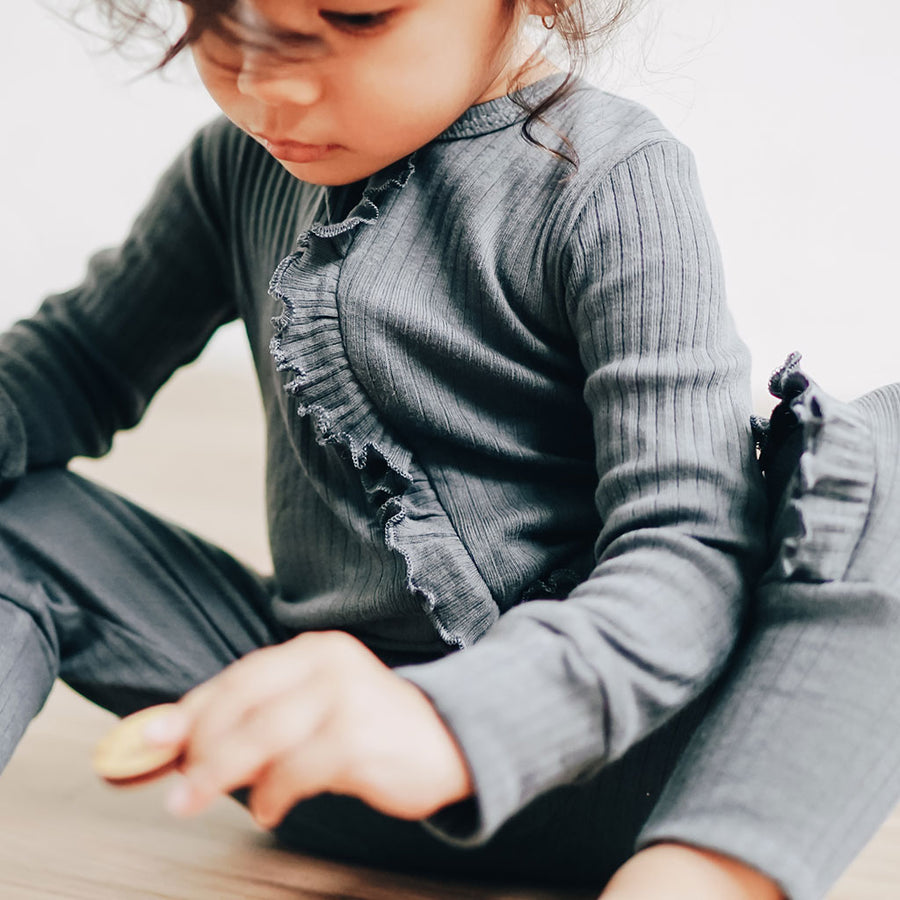 Iron Sleepsuit Ruffle Zipper