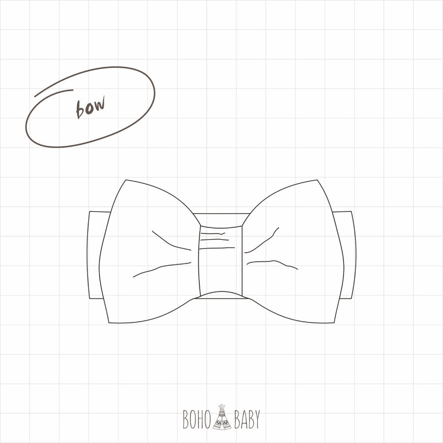 Smoke Bow Hair Band 100% Cotton
