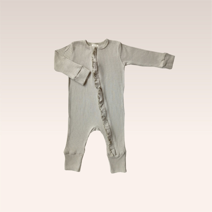 Smoke Sleepsuit Ruffle Zipper