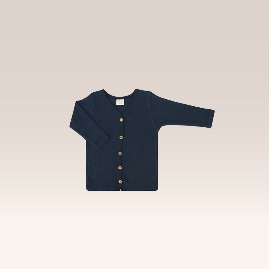 Space 100% Cotton Ribbed Cardigan