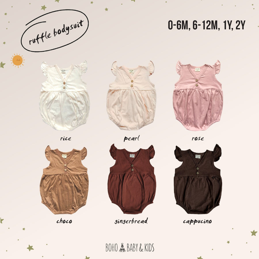 Choco Ruffle Bodysuit Overall