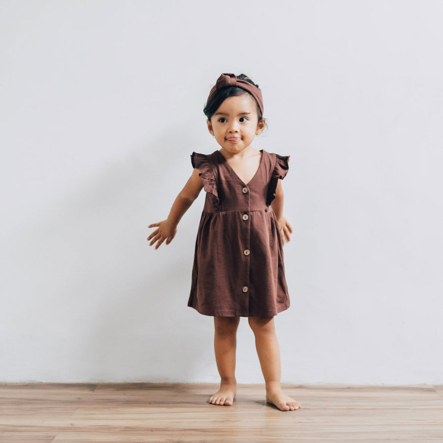 Cappucino Febe Ruffle Dress