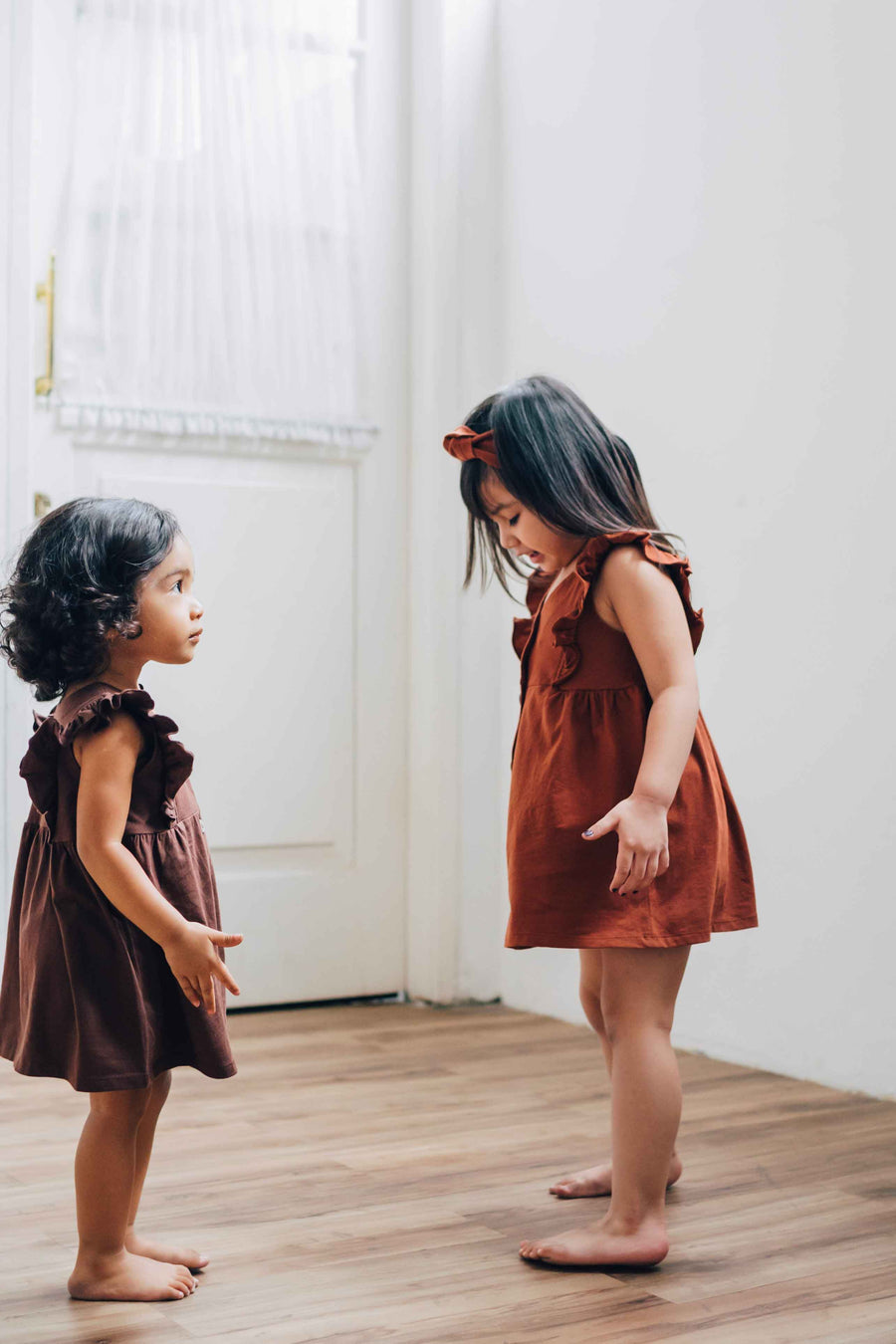 Cappucino Febe Ruffle Dress