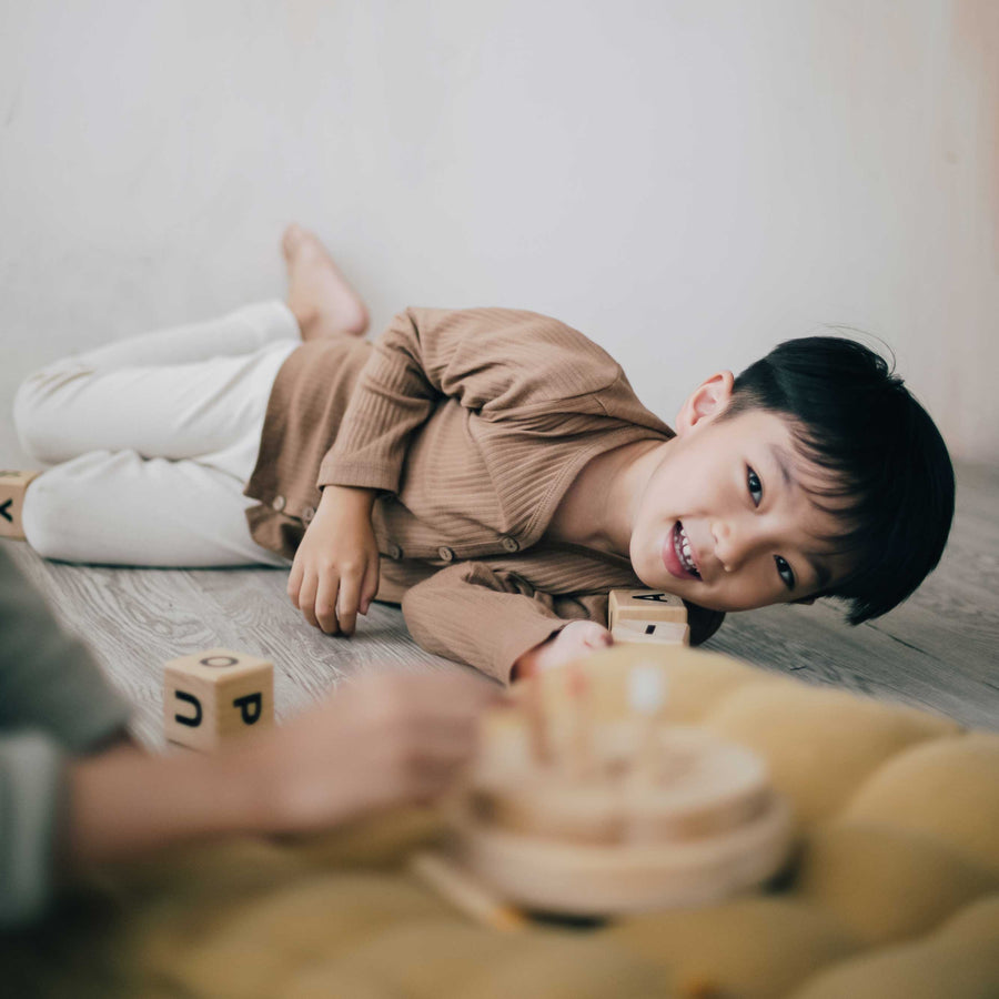 Choco 100% Cotton Ribbed Cardigan
