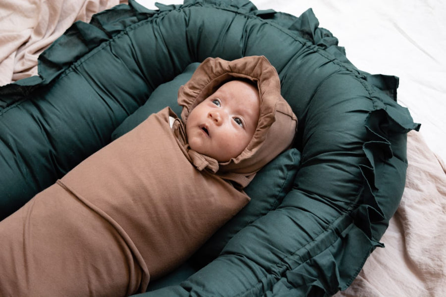 Choco Baby Ruffle Bonnet