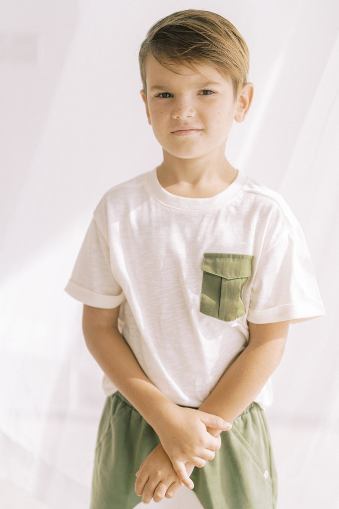 Sand dual pocket T-shirt