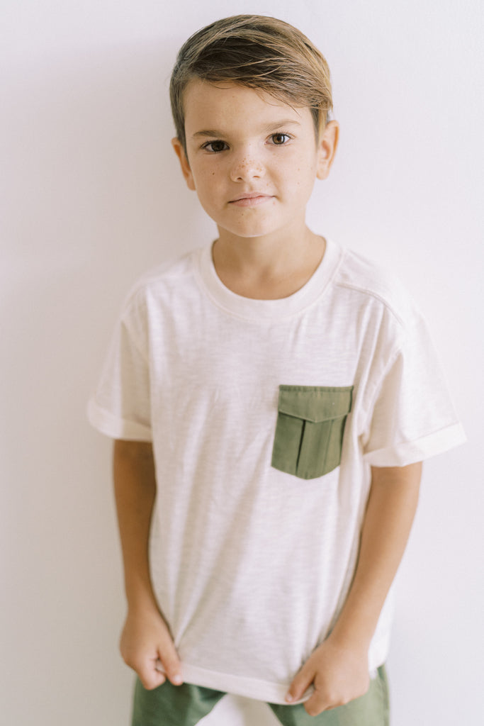 Sand dual pocket T-shirt