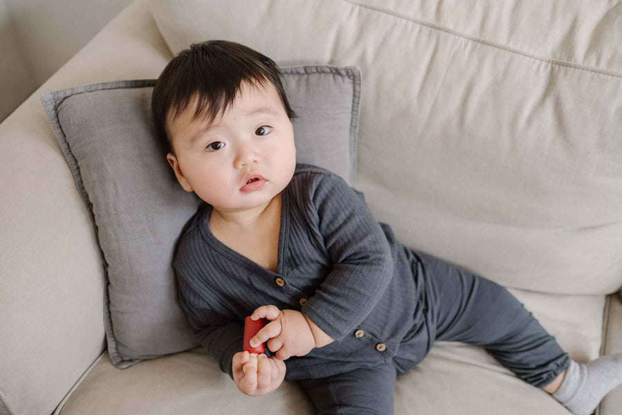 Iron 100% Cotton Ribbed Cardigan