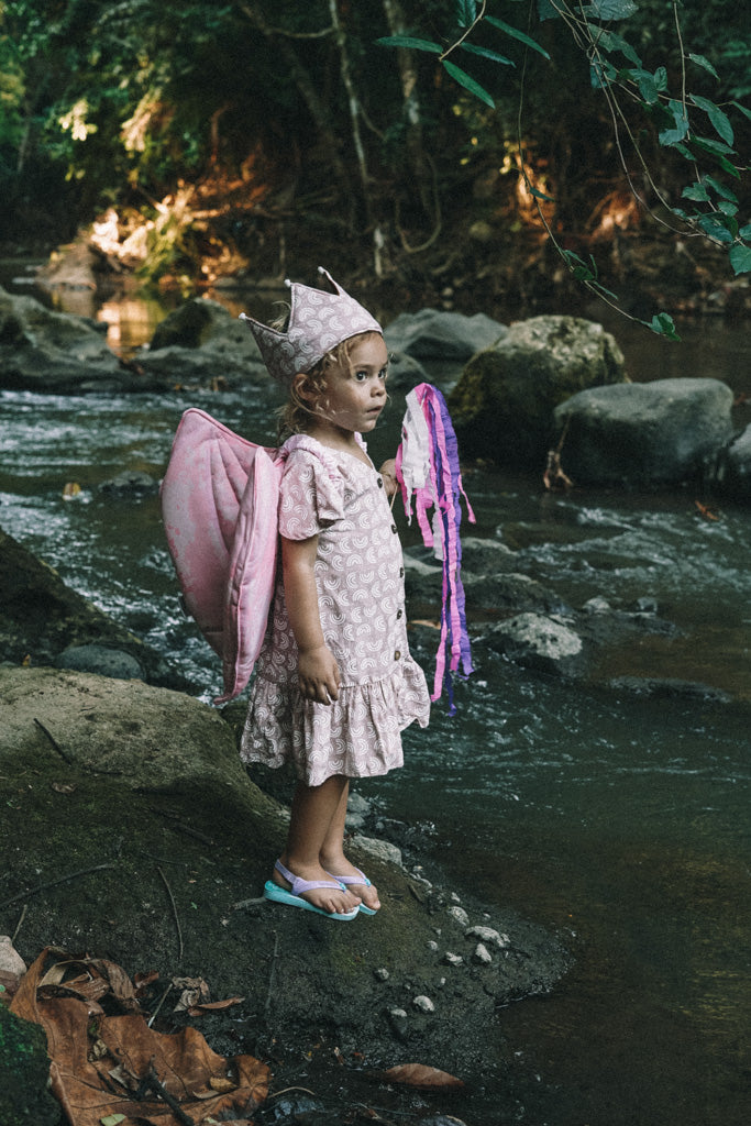 Pink Dragon Fabric Wings