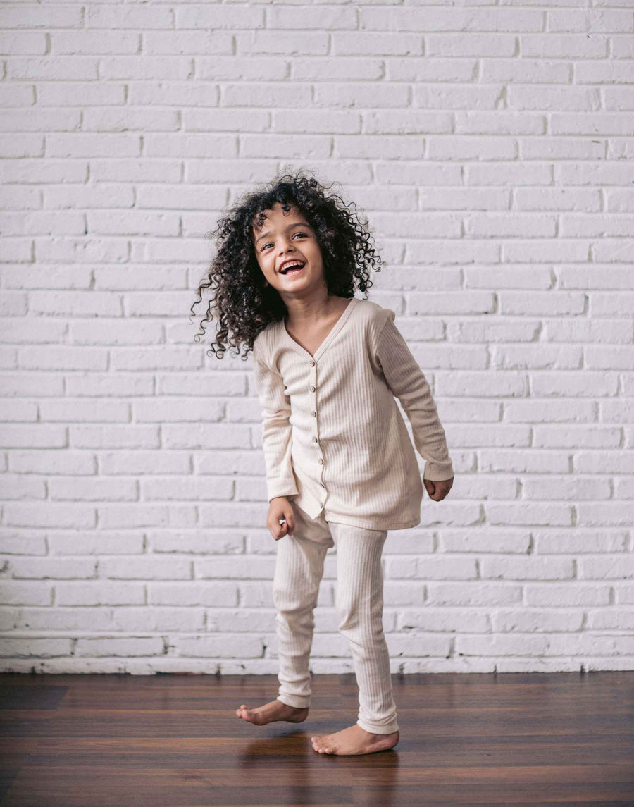 Rice 100% Cotton Ribbed Cardigan