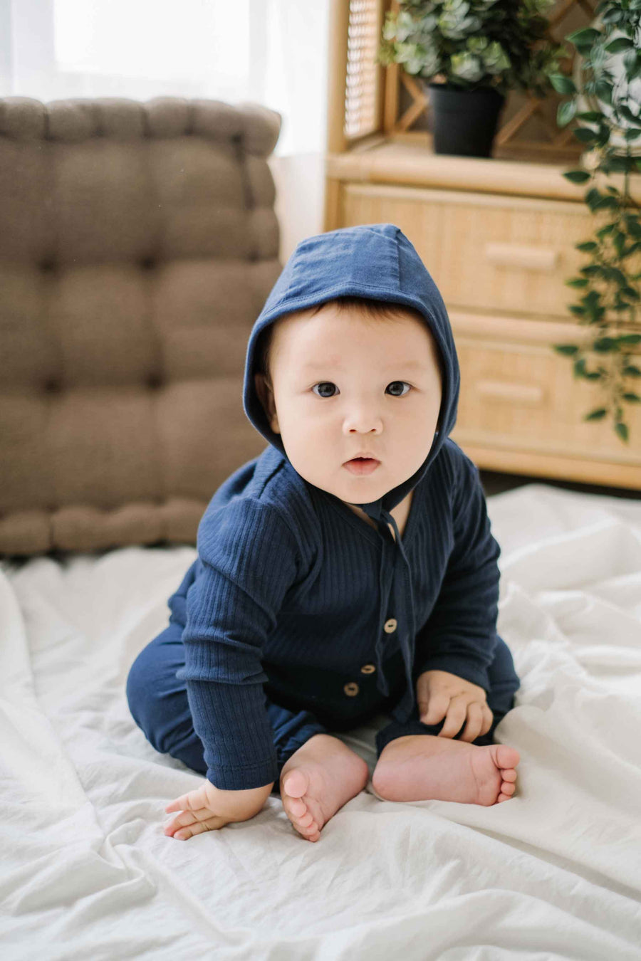 Space 100% Cotton Ribbed Cardigan