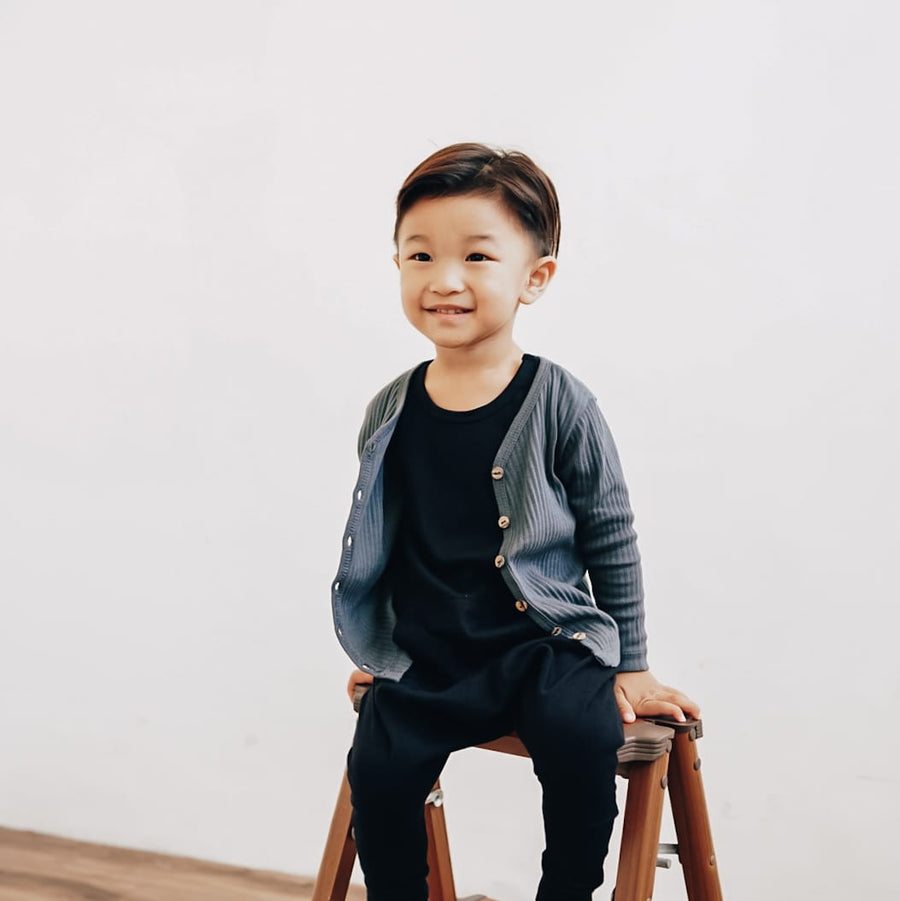 Stardust 100% Cotton Ribbed Cardigan
